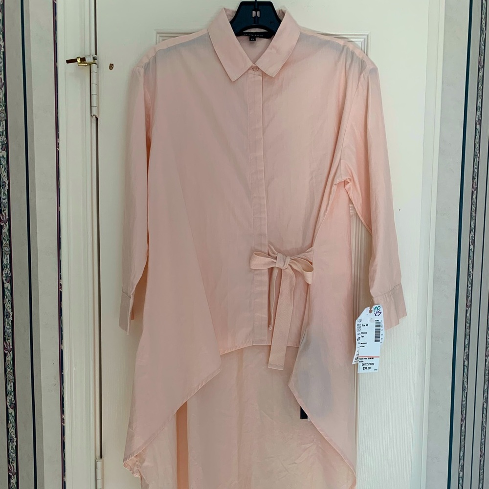 Walter Baker Luna Wrap-Effect Cotton-Poplin Top